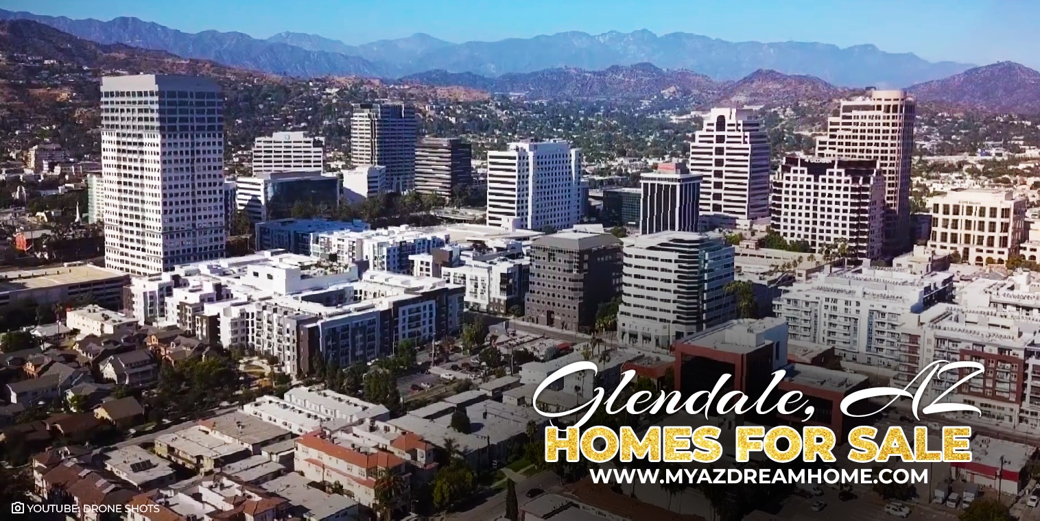 view of City Center and some of homes for sale in Glendale