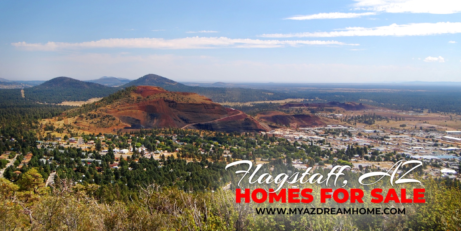 View of homes for sale in Flagstaff AZ with mountain views